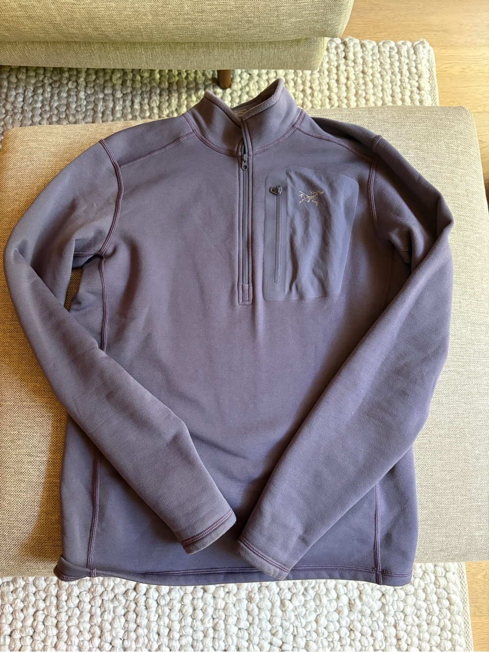 Arc'teryx Purple Rho heavyweight zip fleece